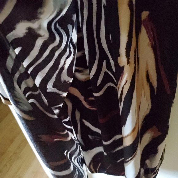 A Luxology Women's Dress Animal Print Career Evening Old Money Belted  S - Picture 9 of 12